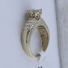 10K Yellow Gold Round Diamond Women's Cluster Bridal Wedding Engagement Ring 1/2 Cttw - Splendid Jewellery
