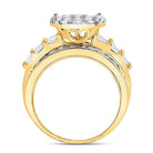 10K Yellow Gold Round Diamond Women's Cluster Bridal Wedding Engagement Ring 2 Cttw - Splendid Jewellery