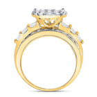 10K Yellow Gold Round Diamond Women's Cluster Bridal Wedding Engagement Ring 2 Cttw - Splendid Jewellery
