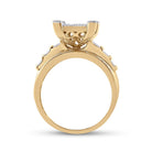 10K Yellow Gold Round Diamond Women's Cluster Bridal Wedding Engagement Ring 7/8 Cttw - Splendid Jewellery