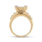 10K Yellow Gold Round Diamond Women's Cluster Bridal Wedding Engagement Ring 7/8 Cttw - Splendid Jewellery