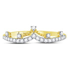 10K Yellow Gold Round Diamond Women's Crown Tiara Fashion Band Ring 1/5 Cttw - Splendid Jewellery