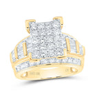 10K Yellow Gold Round Diamond Women's Designer Ring 2 Cttw - Splendid Jewellery