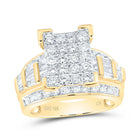 10K Yellow Gold Round Diamond Women's Designer Ring 2 Cttw - Splendid Jewellery