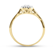 Load image into Gallery viewer, 10K Yellow Gold Round Diamond Women's Heart Promise Bridal Ring 1/8 Cttw - Splendid Jewellery
