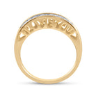 10K Yellow Gold Round Diamond Women's I Love You Band 1/5 Cttw - Splendid Jewellery
