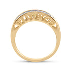 10K Yellow Gold Round Diamond Women's I Love You Band 1/5 Cttw - Splendid Jewellery