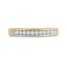 Load image into Gallery viewer, 10K Yellow Gold Round Diamond Women's I Love You Band 1/5 Cttw - Splendid Jewellery