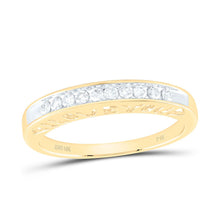 Load image into Gallery viewer, 10K Yellow Gold Round Diamond Women's I Love You Band 1/5 Cttw - Splendid Jewellery