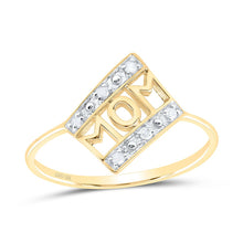 Load image into Gallery viewer, 10K Yellow Gold Round Diamond Women's Mom Mother Accent Ring 1/20 Cttw - Splendid Jewellery