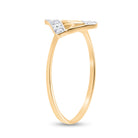 10K Yellow Gold Round Diamond Women's Mom Mother Accent Ring 1/20 Cttw - Splendid Jewellery