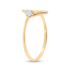 10K Yellow Gold Round Diamond Women's Mom Mother Accent Ring 1/20 Cttw - Splendid Jewellery