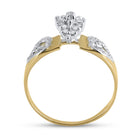10K Yellow Gold Round Diamond Women's Mom Mother Ring 1/8 Cttw - Splendid Jewellery