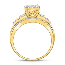 Load image into Gallery viewer, 10K Yellow Gold Round Diamond Women's Oval Cluster Bridal Wedding Engagement Ring 1 Cttw - Splendid Jewellery