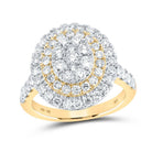 10K Yellow Gold Round Diamond Women's Ring 1 7/8 Cttw - Splendid Jewellery