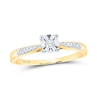 10K Yellow Gold Round Diamond Women's Solitaire Bridal Wedding Engagement Ring 1/10 Cttw - Splendid Jewellery