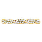 10K Yellow Gold Round Diamond Women's Twist Stackable Band Ring 1/4 Cttw - Splendid Jewellery