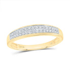 10K Yellow White Diamond Cushion Trio Ring Set 3/4 Cttw - Splendid Jewellery