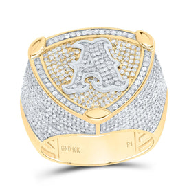 10K Yellow White Diamond Initial 