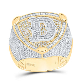 10K Yellow White Diamond Initial 