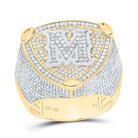 10K Yellow White Diamond Initial "M" Men's Ring 2 Cttw - Splendid Jewellery