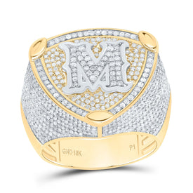 10K Yellow White Diamond Initial 