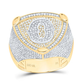 10K Yellow White Diamond Initial 