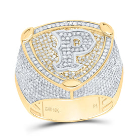 10K Yellow White Diamond Initial 