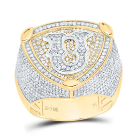 10K Yellow White Diamond Initial 