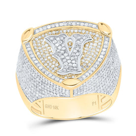 10K Yellow White Diamond Initial 