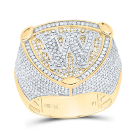 10K Yellow White Diamond Initial 