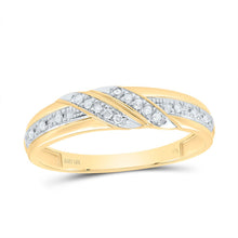 Load image into Gallery viewer, 10K Yellow White Diamond Square Trio Ring Set 1/3 Cttw - Splendid Jewellery