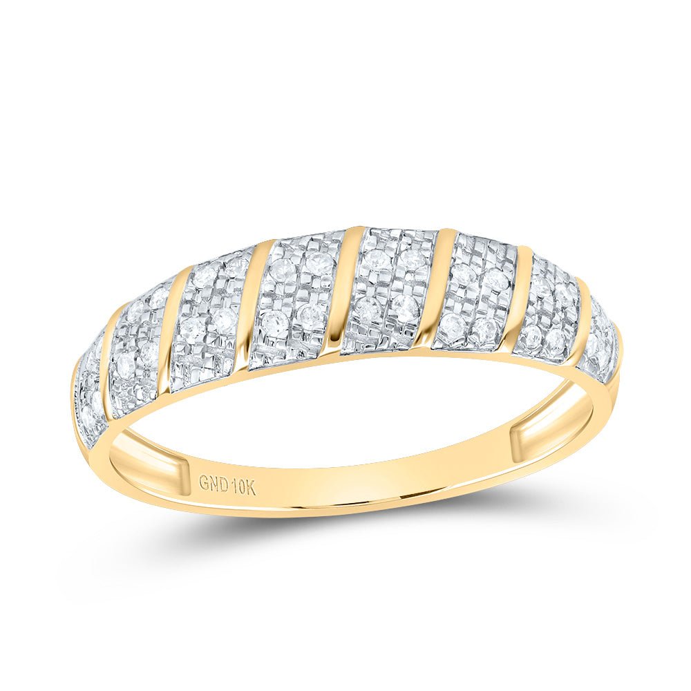 10K Yellow White Diamond Trio Ring Set 1/2 Cttw - Splendid Jewellery