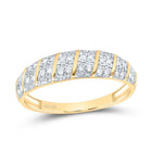 10K Yellow White Diamond Trio Ring Set 1/2 Cttw - Splendid Jewellery
