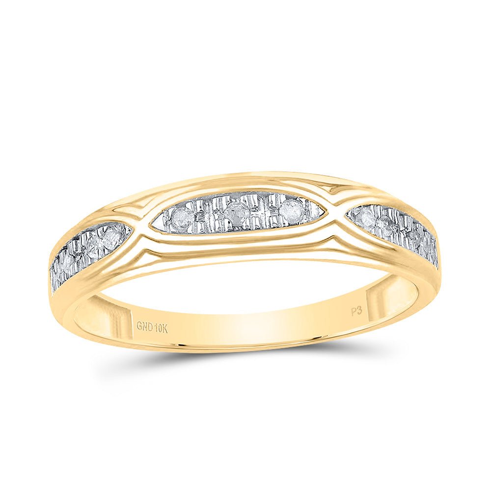 10K Yellow White Diamond Trio Ring Set 1/3 Cttw - Splendid Jewellery