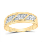10K Yellow White Diamond Trio Ring Set 5/8 Cttw - Splendid Jewellery