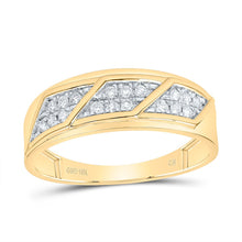 Load image into Gallery viewer, 10K Yellow White Diamond Trio Ring Set 5/8 Cttw - Splendid Jewellery