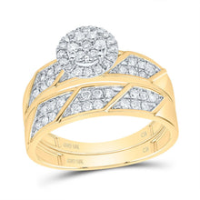 Load image into Gallery viewer, 10K Yellow White Diamond Trio Ring Set 5/8 Cttw - Splendid Jewellery