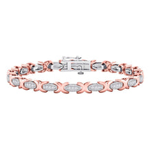 Load image into Gallery viewer, 10kt Dual - Tone Gold Women's Round Diamond Link Bracelet - 1/2 Cttw | Exquisite Jewelry - Splendid Jewellery