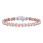 10kt Dual - Tone Gold Women's Round Diamond Link Bracelet - 1/2 Cttw | Exquisite Jewelry - Splendid Jewellery