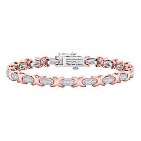 10kt Dual - Tone Gold Women's Round Diamond Link Bracelet - 1/2 Cttw | Exquisite Jewelry - Splendid Jewellery