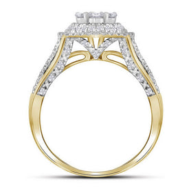 10kt Golden Brilliance Diamond Bridal Wedding Ring Set product Top View from Splendid Jewellery