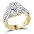 10kt Golden Brilliance Diamond Bridal Wedding Ring Set product  Top View from Splendid Jewellery
