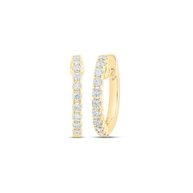 10kt Golden Brilliance Diamond Hoop Earrings - Splendid Jewellery