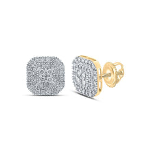 Load image into Gallery viewer, 10kt Golden Brilliance Diamond Square Earrings - Splendid Jewellery