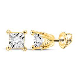 10kt Golden Brilliance Diamond Stud Earrings - Splendid Jewellery