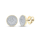 10kt Golden Circle of Brilliance Diamond Earrings - Splendid Jewellery