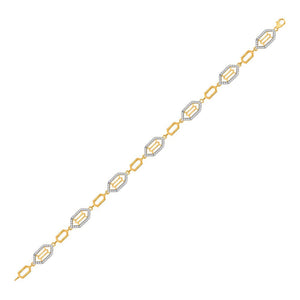 10kt Golden Geometric Diamond Fashion Bracelet - 1/2 Cttw | Splendid Jewellery - Splendid Jewellery