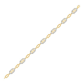 10kt Golden Geometric Diamond Fashion Bracelet - 1/2 Cttw | Splendid Jewellery - Splendid Jewellery