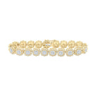 10kt Golden Glamour Diamond Square Link Fashion Bracelet - 2 - 3/8 Cttw - Splendid Jewellery